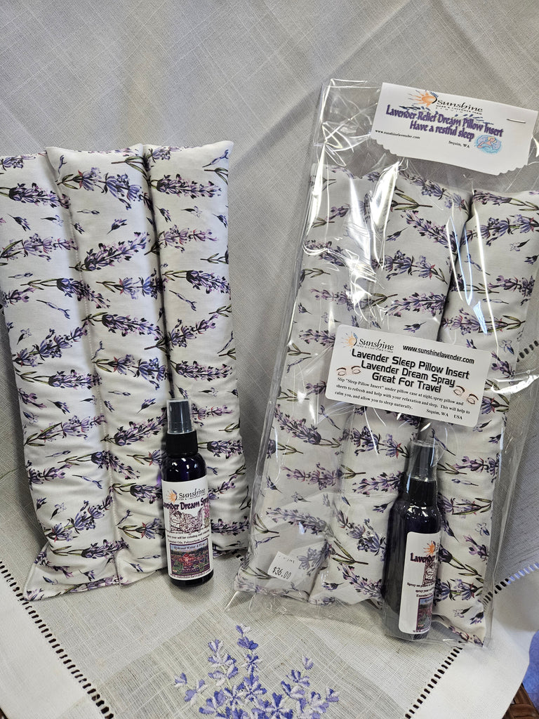 Lavender Sleep Pillow Insert/Dream Spray Set